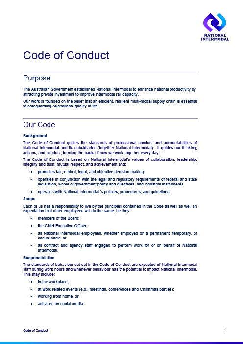 Code of Conduct