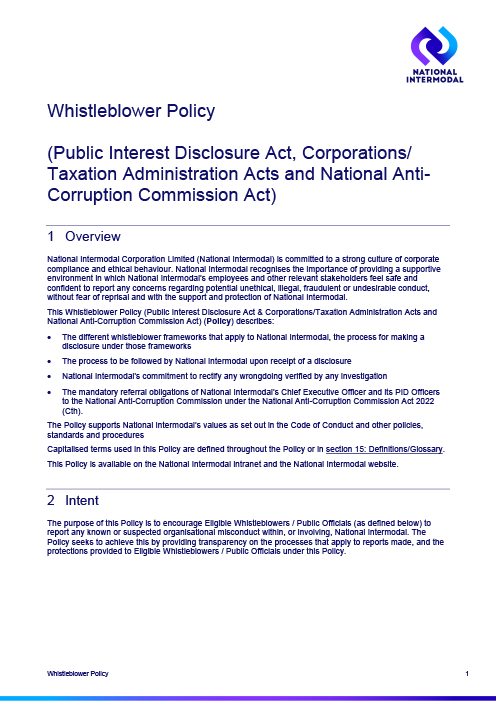 Whistleblower Policy Approved 27 August 2026 Cover